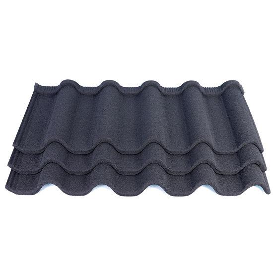 Groove / Golan Tile Frosts Green Color Stone Coated Tile 0.45 AZ70 Stone Coated Metal Tile 50 anos Garantia Wave Tiles