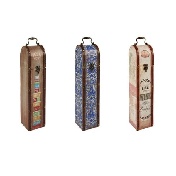 Single Packing Wooden Wine Case CMYK Color 11*11*35 cm Size FSC Certification