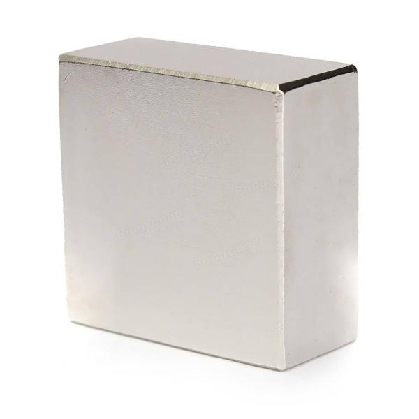 Sintered Rare Earth Magnet Sample Powerful Permanent Magnetic Square Magnet 50*50*25