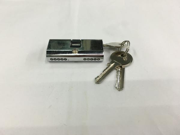54mm Small Oval Shape Double Zinc Cylinder Lock with 3 iron normal keys Surface finish CP