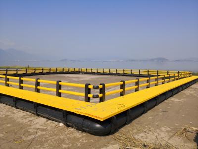 Black and Yellow HDPE Fishing Cage Floating for Farming Machinery Sell Well