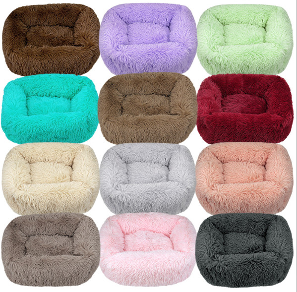 Современный мягкий плюш вокруг уютной кровати пещеры для собак котов небольших Snooze спящ