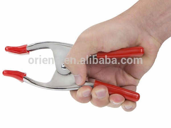 Convenient 6 INCH A-shape Metal Spring Clamps Red With Rubber Fitting Clips for Woodworking