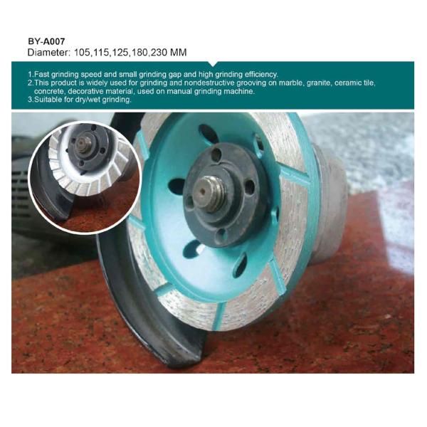 Wet Grinding Diamond Grinding Wheel 105MM To 230Mm