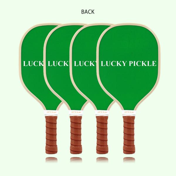 Wooden Pickleball Paddles Set of 4 Rackets with Balls and Bag BASEBALL Style Equipment