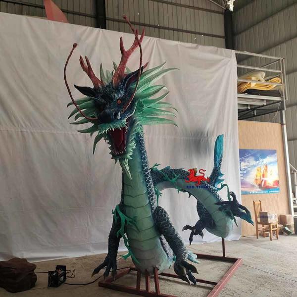 Alive Sound Realistic Animatronic Animals Chinese Mythical Creatures Green Dragon