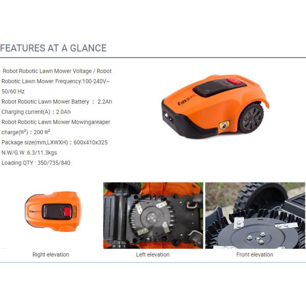 sGS Certificate 200m2 Electric Grass Mower Automatic Grass Mower 20V