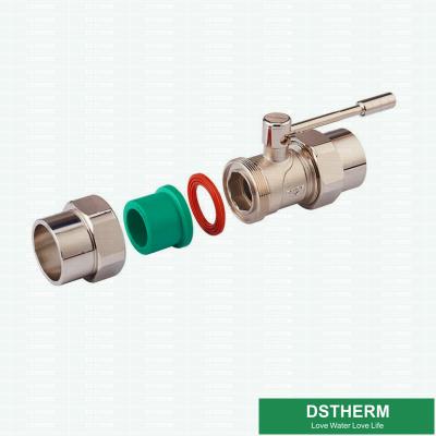 Válvula de bola de bronze da união do dobro de DIN8077 PN20 20mm Ppr