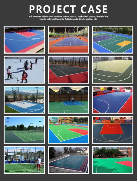 PP Interlocking Sports Floor Tiles for Basketball Court