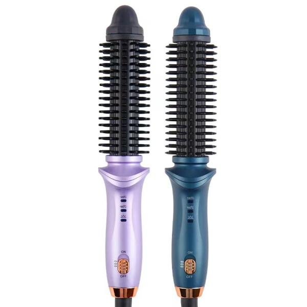 Black Electric Hot Comb Brush PTC Heating Wave Fast Styling Curling Iron