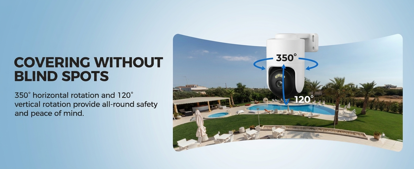 Waterproof Dustproof 360° Full Coverage Night Vision Wireless Security Camera for Home