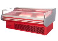 Controle de temperatura Vitrine comercial de carne vermelha fresca Frigorífico de arrefecimento dinâmico