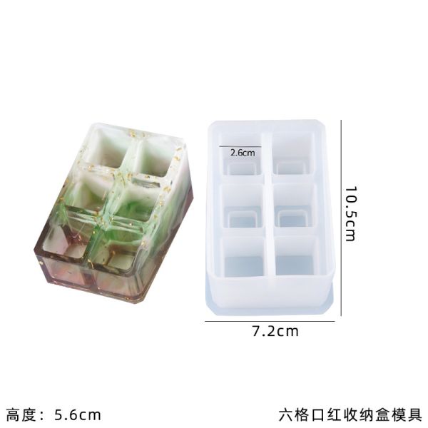 DIY crystal dropper molds, multiple beautiful and creative lipstick storage boxes, silicone molds, spot wholesale