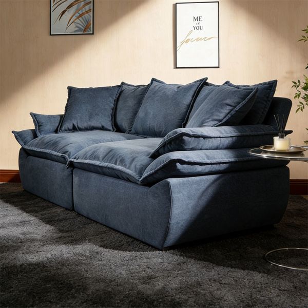 Compression Vacuum Sofa Set Home Furniture Modular Modern Luxury Corduroy 3 Seater Sponge Couch Living Room Frameless Sofa