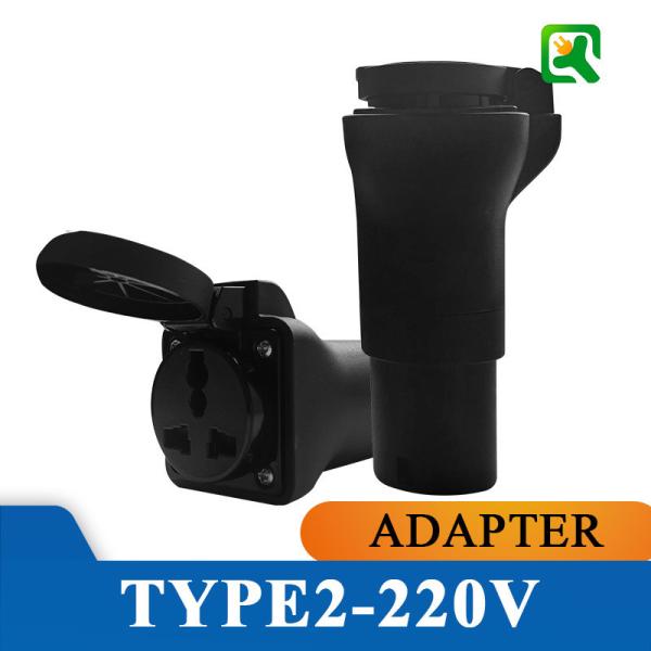 CE Certified Type 2 EV Charging Station Adapter Male Plug to Schuko Socket 220V AC for Power Supply