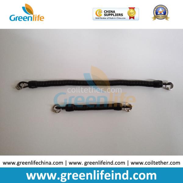 Special Custom Length Plastic Spiral Elastic Lanyard w/Metal Screw Hook Ends
