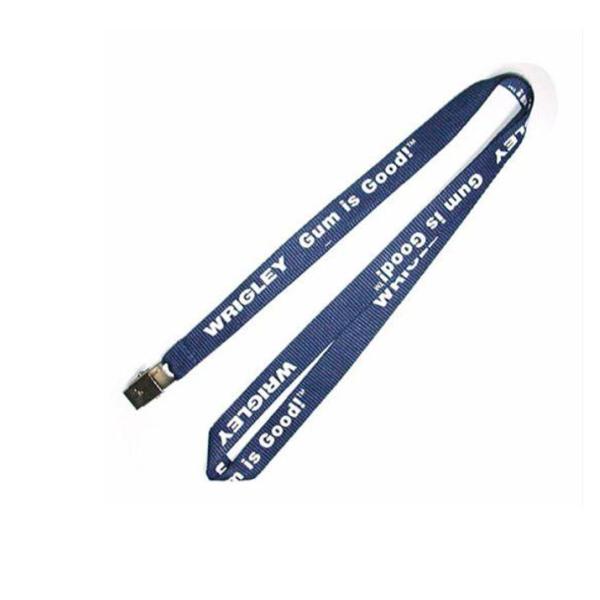 Polyester Double Bulldog Clip Lanyards Promotional Customised Lanyard Card Holder