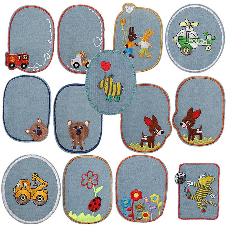 Denim Iron on Patches Inside & Outside Strong Glue Denim Repair Patch for Jeans Jacket Denim Mending and Decorating, Blue