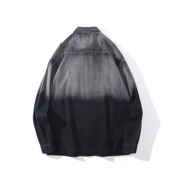 Джинсы куртки джинсовой ткани краски связи рукавов слишком большого OEM курток джинсовой ткани людей полные