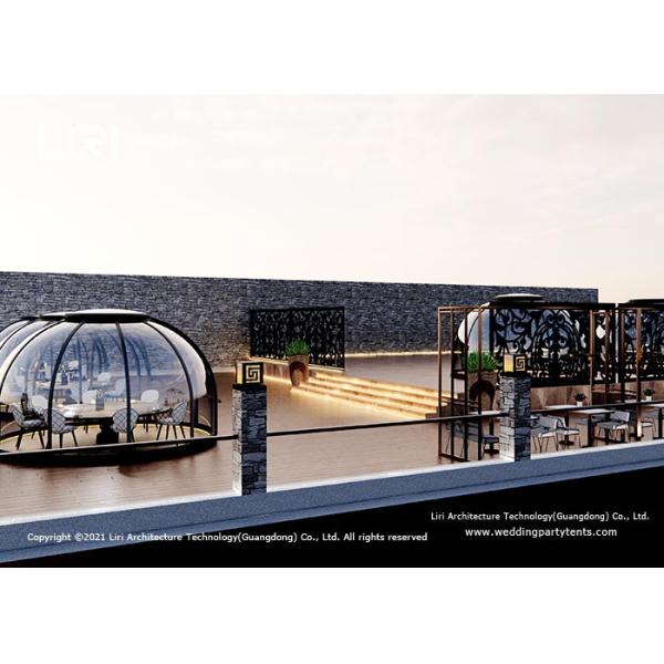 Outdoor Luxury Glamping Tents Clear Polycarbonate Crystal Dome House Hot Tub Enclosure