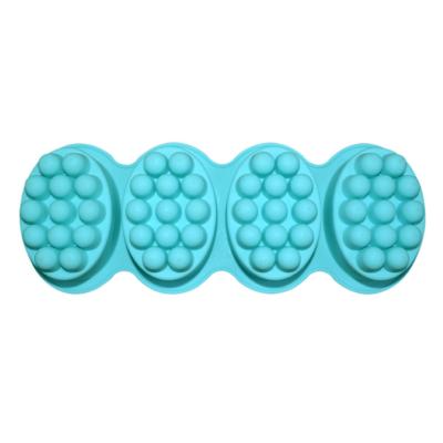 O sabão amigável feito a mão do silicone de 4 cavidades de Diy Eco molda personalizado