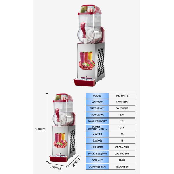 620*670*840mm Smoothie Ice Slush Juicer Machine with Full-automatic Function