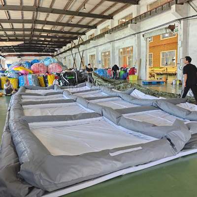Commercial Inflatable Event Tent with Reinforced Grey Air Frame White Fabric Walls Windows and Modular Large Capacity Layout