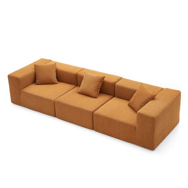 Simple Reclining Boneless Sofa Set With Expandable Function Vacuum Packaging Modern Sofa Bed Teddy Sofa