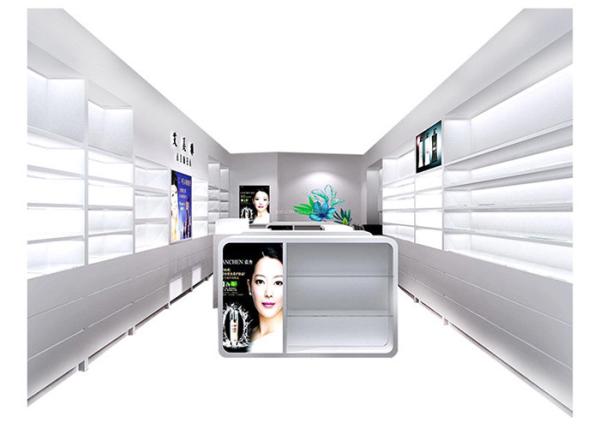High End Cosmetic Store Furniture / Cosmetics Display Shelves For Specialty Stores