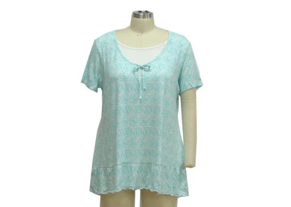 Round Neck Exotic Womens Night Robes , Western Style Women'S Plus Size Nightgowns