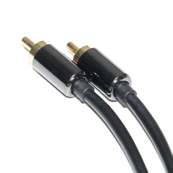 RCA Digital Audio Cable 3.5mm Output 1/1 Double Male Plate Metal Black PVC Aluminum Alloy 1.2M For Sound bar Car Audio