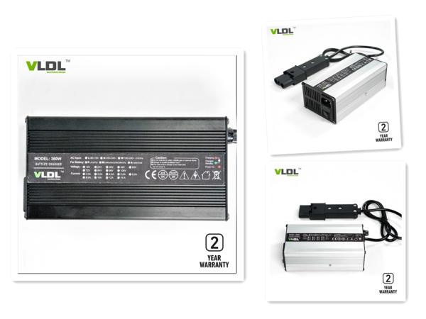 Smart 14.4V 15A AGM Battery Charger Black Or Silver Aluminum Case MCU Controlled
