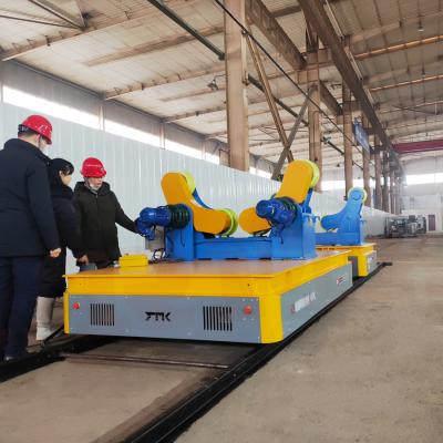 Explosion Proof Track Handling Electric Transfer Flatbed Cart For Spray Booth