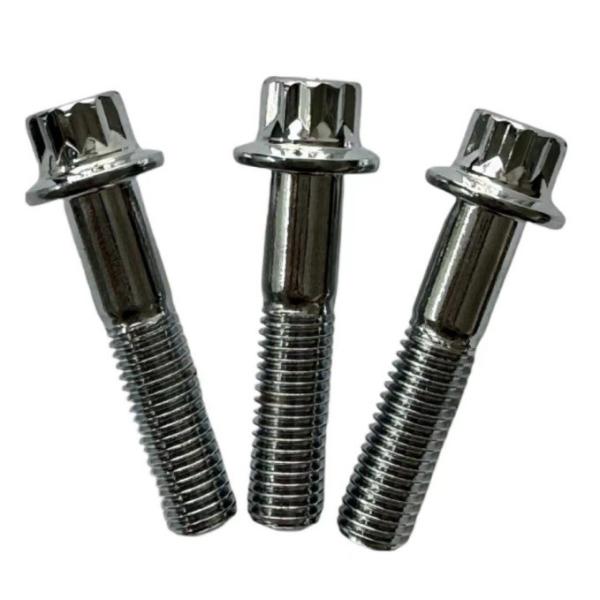 Performance M8 x1.25x 32MM Titanium Flange Bolt for Racing Car Black/Green/Natural Finish Customized
