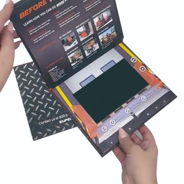 7 Inch Video Brochure Card High Resolution Video Invitation Card Machinery Product Demonstrations