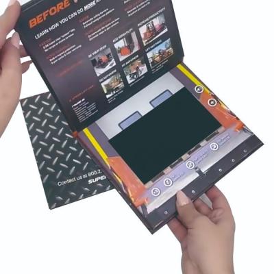 Custom Lcd Video Brochure Card 7 Inch High Resolution For Machinery Industrial Product Demonstrations