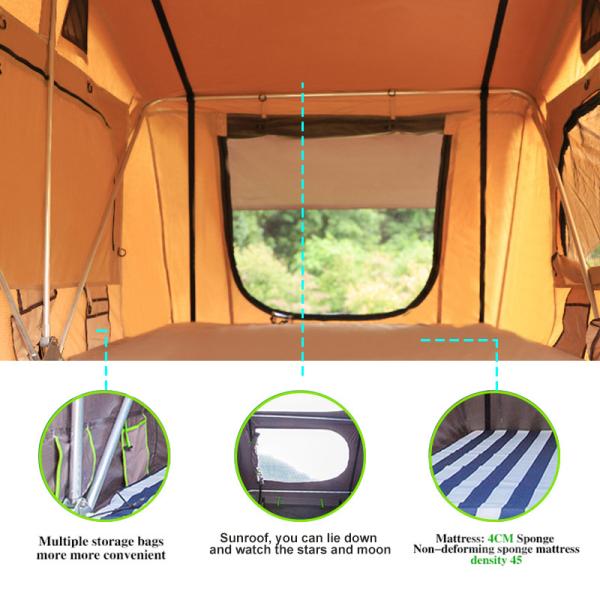 Шатер крыши мягкого Retractable автомобиля располагаясь лагерем верхний с алюминиевым тюфяком лестницы