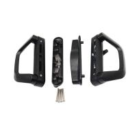 Aluminio y aleación de zinc tipo D Puja manija cerradura Negro Color personalizado