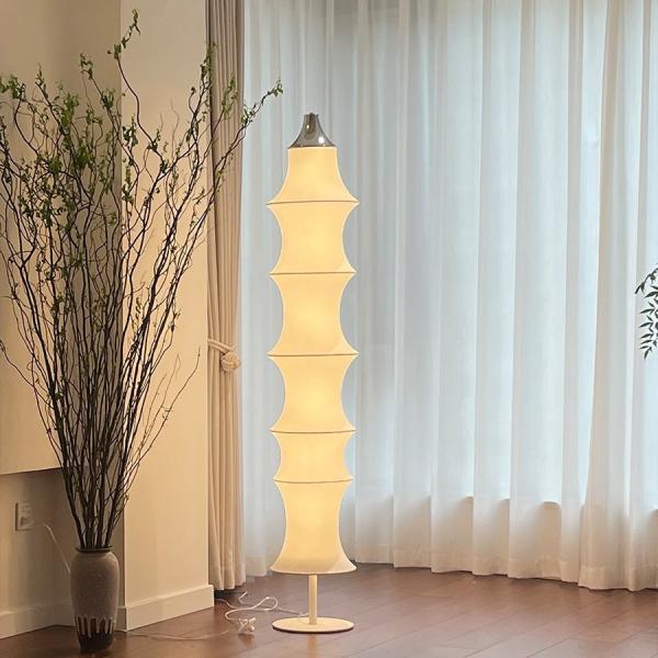 Минималистская белая шелковая светодиодная лампа бамбуковая совместная лампа гостиничная комната гостиная декор