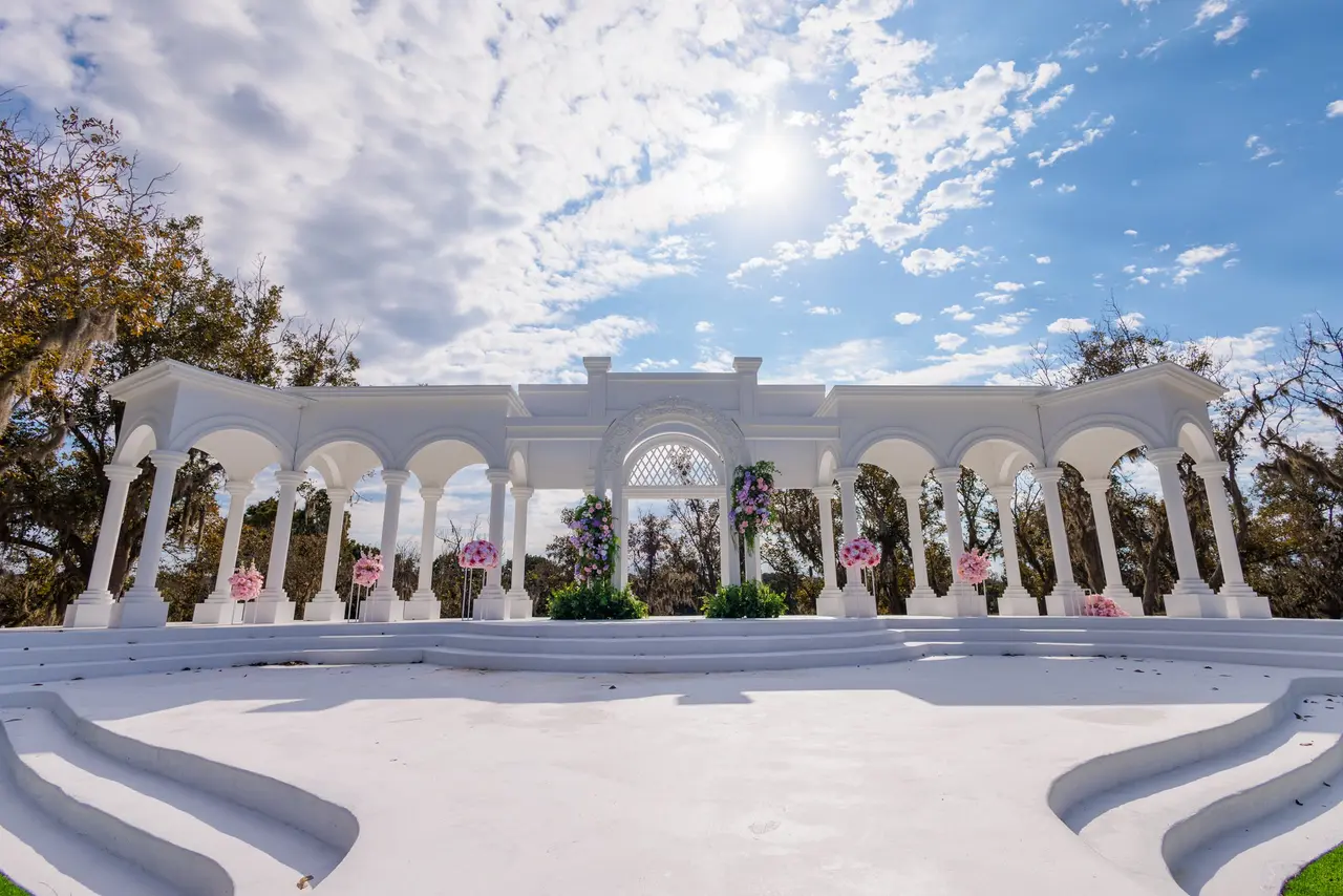 Solar Aligned Ceremony Altar Permanent Wedding Structure With Seasonal Light