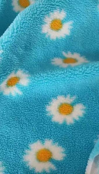 O girassol 370gsm imprimiu o velo de Sherpa para Pillowslip Sofa Cover Bag