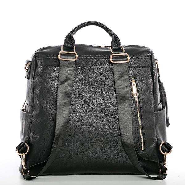 Stylish Travel Bag for Parents Faux vegan leather diaper bag