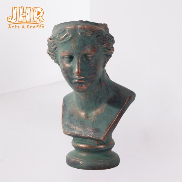 33.5x32x44.5cm Clay Flower Pots Antique Bronze Plant Lion Statue Indoor Planters