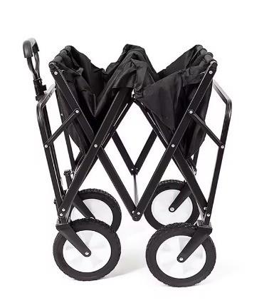 Outdoor Camping Collapsible Wagon Folding Utility Trolley Cart With Adjustable Handle