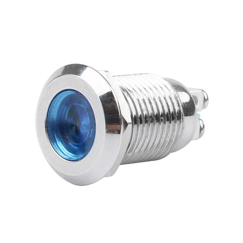 12mm LED Multi-color Signal Lamp IP65 IK08 Brass Nickelage 12V/24V/36V/110V/220V