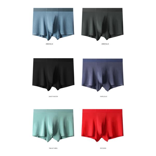 L-5XL Mens Boxer Briefs Modal Fabric Seamless Man Underwear