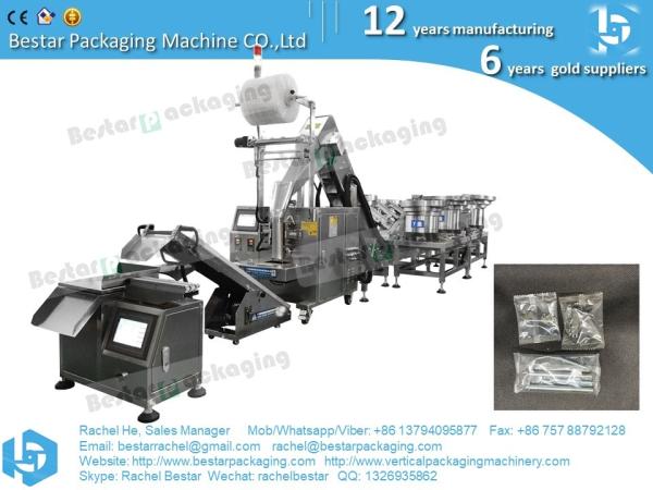 Furniture hardware automatic counting filling and mixing packaging machine conveyor bucket type