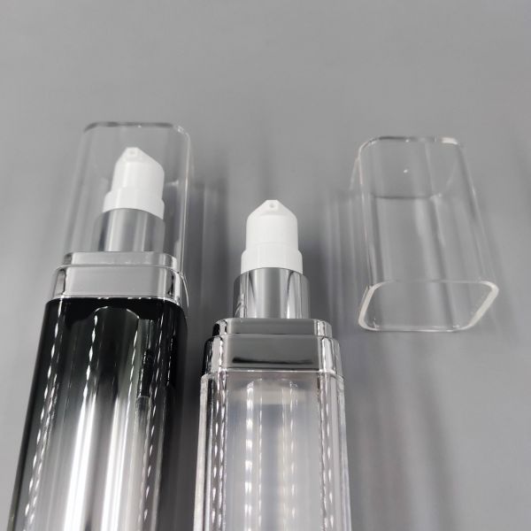 Wholesale Factory High Quality Square Double Layer Vacuum Bottle 30ml 50ml 75ml Hot Sale Cosmetic Liquid Container for Shampoo