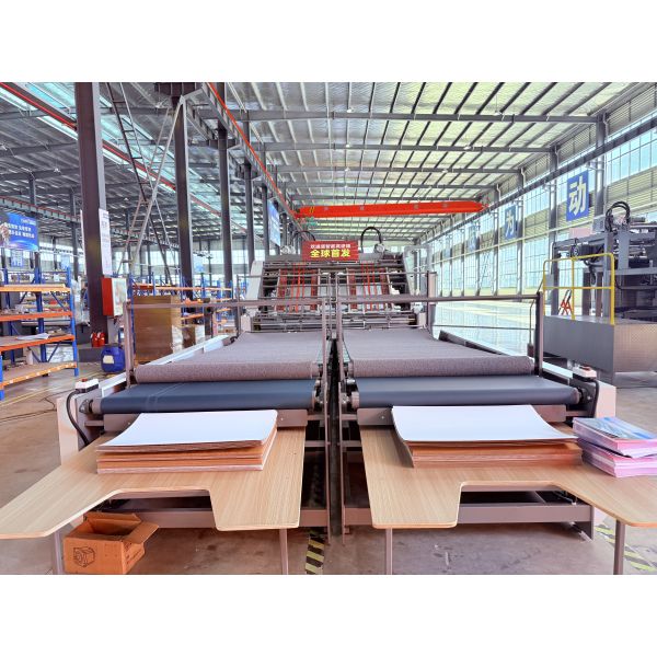 World Premiere Dual Channel Flute Laminator Machine Laminating Corrugated Flute Boards