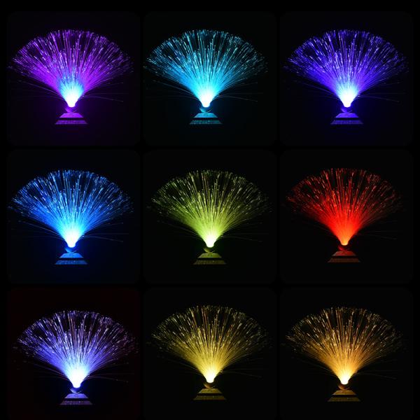 Remote Control Colorful Christmas Xmas Party Decor Luminous Flower Lamp Gradients Led Optic Fiber Star Light